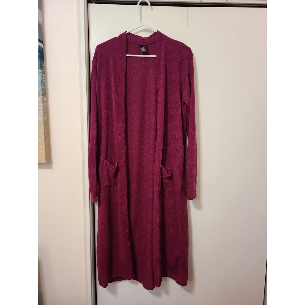 Agnes & Dora Magenta Long Cardigan. Made In USA. Size XL